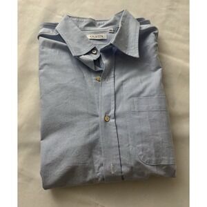 NWOT Gustin Light Blue Chambray Button Up Shirt Short Sleeve Made in USA  XXL